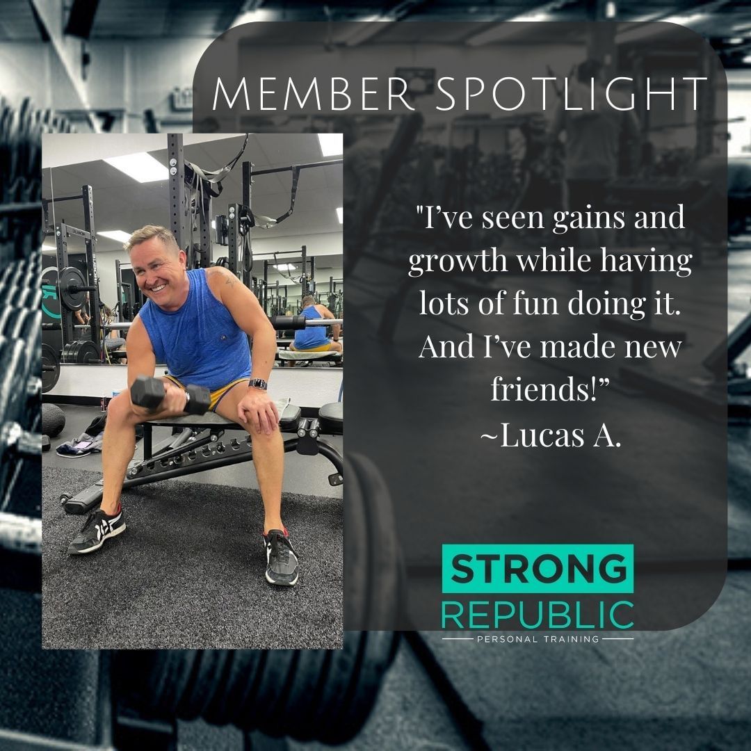Certified personal trainer coaching adult client during strength training session La Quinta