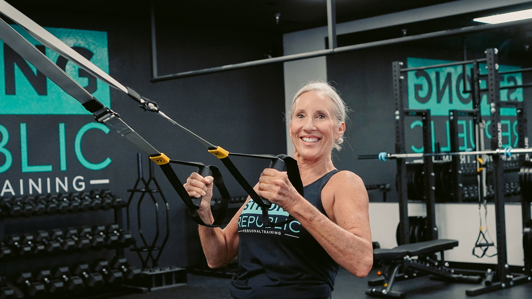 Seniors training on GLP-1 medications at Strong Republic Palm Springs studio