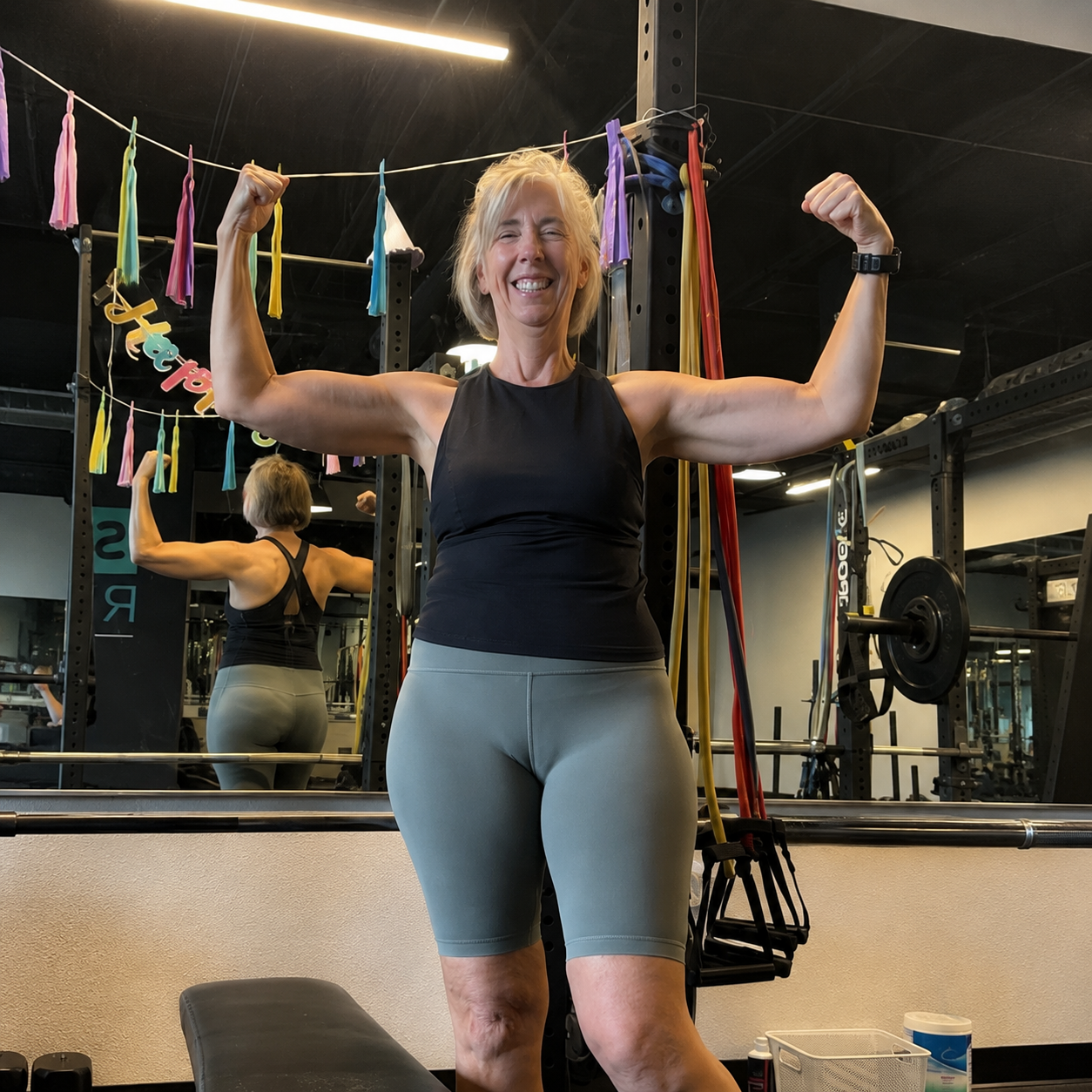 Julie C. strength training at Strong Republic Personal Training Palm Springs