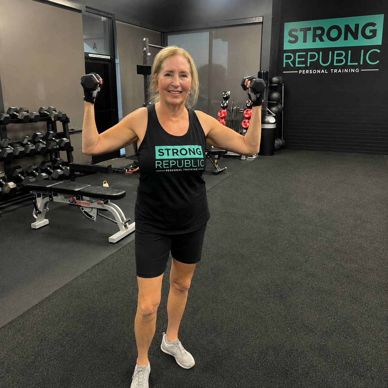 Jeanette personal training at Strong Republic Palm Desert